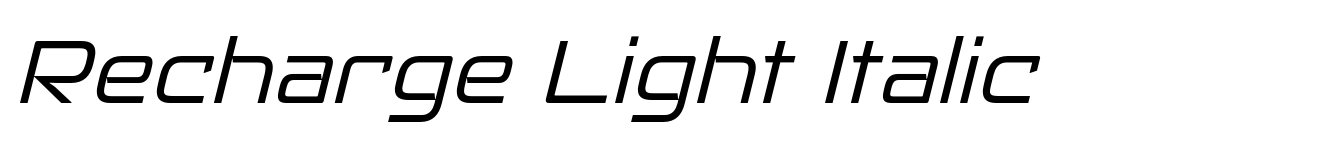 Recharge Light Italic image